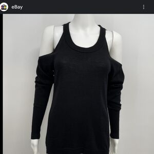 Express Off-the-Shoulder Black Sweater